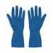 Dark Slate Blue Rubber Gloves Silverlined Powder Blue Large Extended Cuff- (12 pairs)