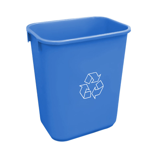 Soft Wastebasket 39L Blue Recycling - Vonex