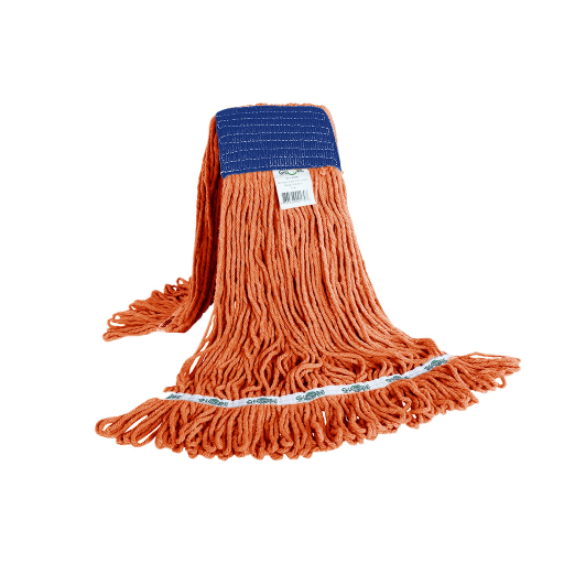 Syn-Pro? Synthetic Looped End Wet Mop Wide Band Orange 16oz - Vonex