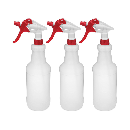 Sprayer Set 3 Pack Red - 24oz Bottle with Graduations (Pack of 3) - Vonex