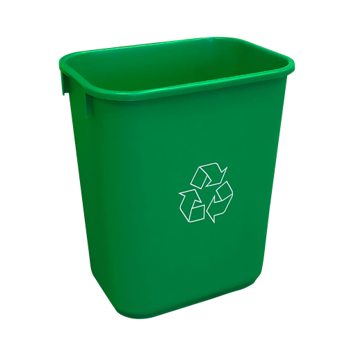 Soft Wastebaskets 39L Green - Vonex