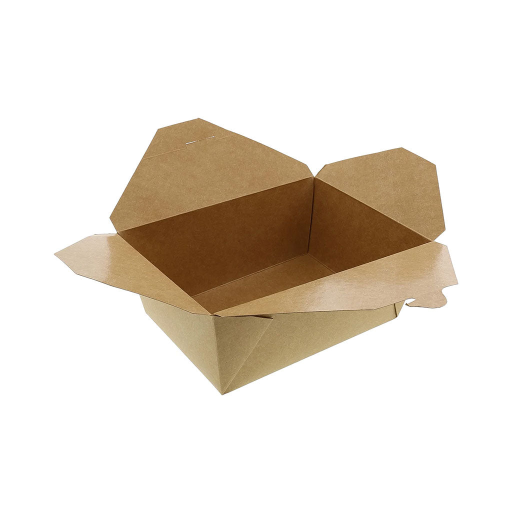 Kraft Take Out Food Container #3 - 8.25"l x 6.5"w x 2.5"h (Pack of 50) - Vonex