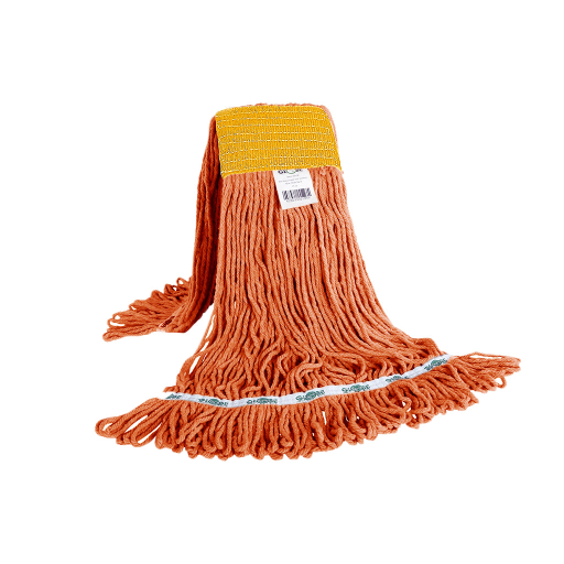 Syn-Pro? Synthetic Looped End Wet Mop Wide Band Orange 24oz - Vonex