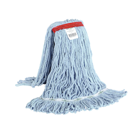 Syn-Pro? Synthetic Looped End Wet Mop Narrow Band Blue 20oz Bagged - Vonex