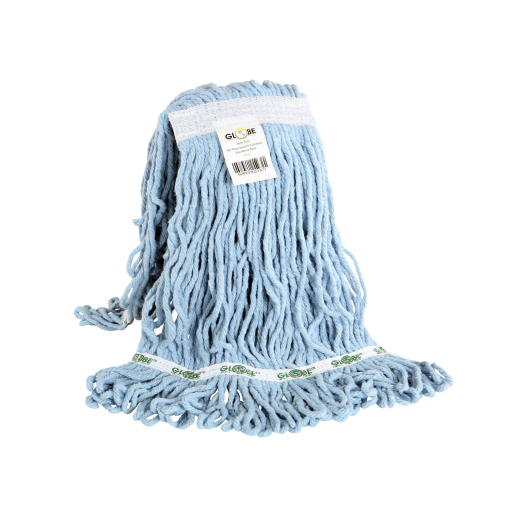 Syn-Pro? Synthetic Looped End Wet Mop Narrow Band Blue 12oz Bagged - Vonex