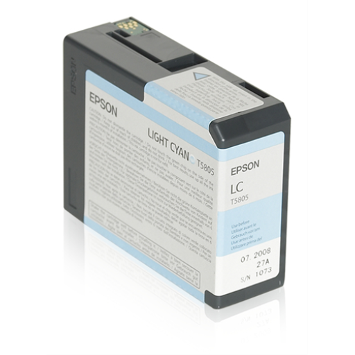 T580500 EPSON ULTRACHROME LIGHT CYAN INK 80ML, STYLUS PRO 38 - Vonex