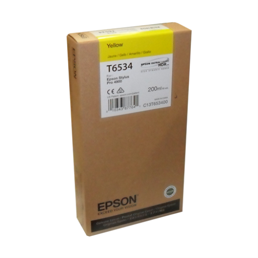 T653400 EPSON STYLUS PRO 4900 YELLOW 200ML - Vonex