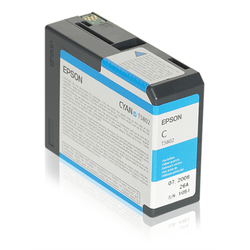 T580200 EPSON ULTRACHROME CYAN INK 80ML, STYLUS PRO 3800 - Vonex
