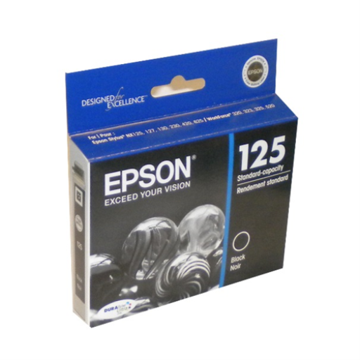 T125120S Epson 125 Black Original Ink Cartridge - Vonex