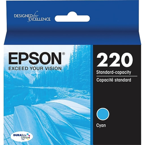 T220220S Epson 220 Durabrite Ultra Cyan Original Ink Cartridge - Vonex