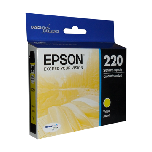 T220420S Epson 220 Durabrite Ultra Yellow Original Ink Cartridge - Vonex
