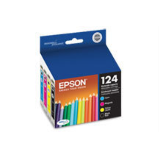 T124120BCS Epson 124 Combo Black and Color Original Ink Cartridge - Vonex