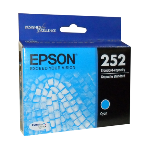 Epson 252 Cyan Ink Cartridge, Standard Capacity (T252220) - Vonex