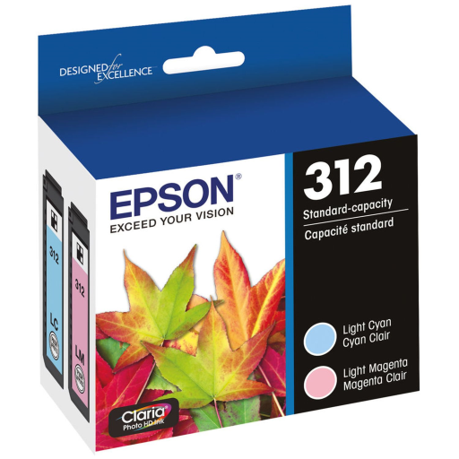 T312922S Epson 312 LITE Cyan/LITE Magenta Combo Original Ink Cartridge - Vonex