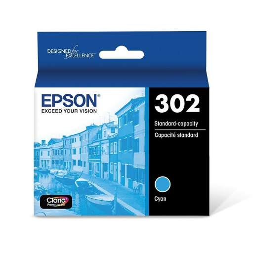T302220S Epson 302 Cyan Original Ink Cartridge - Vonex