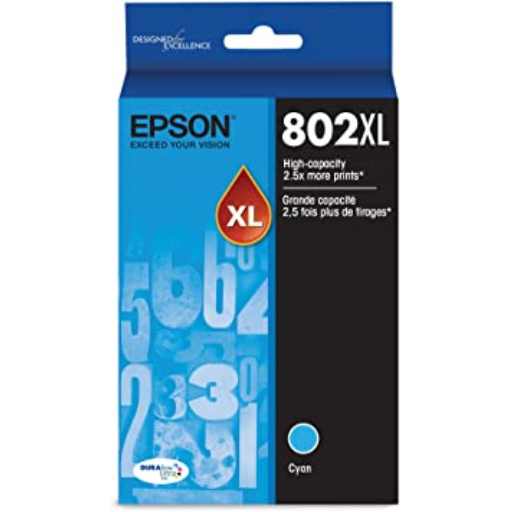 T802XL220-S Epson 802XL HC Cyan Original Ink Cartridge - Vonex