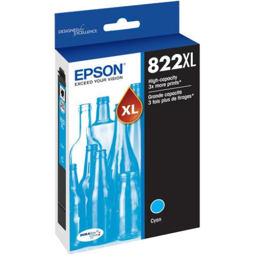 T822XL220-S Epson EPSON T822 High Capacity Cyan Ink Cartridg - Vonex