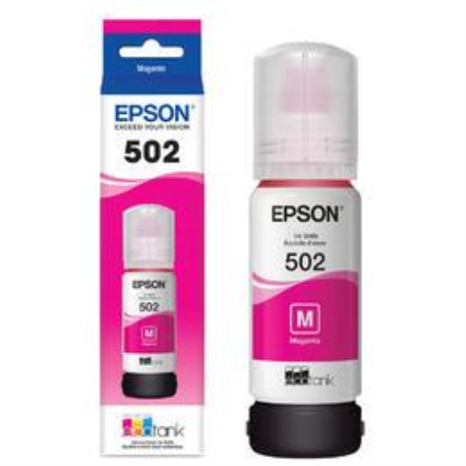 Epson T502 Ink Bottle, Dye Magenta, w/Sensor - Vonex