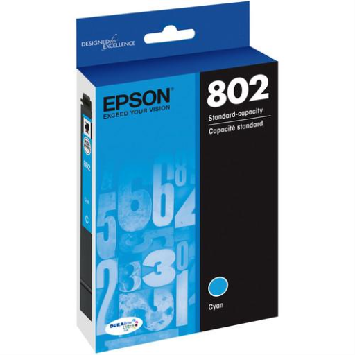 T802220S Epson 802 Cyan Original Ink Cartridge - Vonex