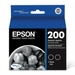 T200120D Epson 200 Durabrite Ultra Black 2PK Ink Expression Home - Vonex