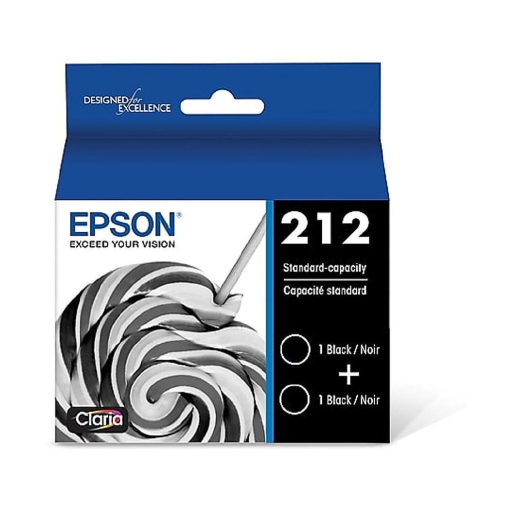 T212120D2 Epson 212 Claria Black Dual Pack Ink Cartridges - Vonex