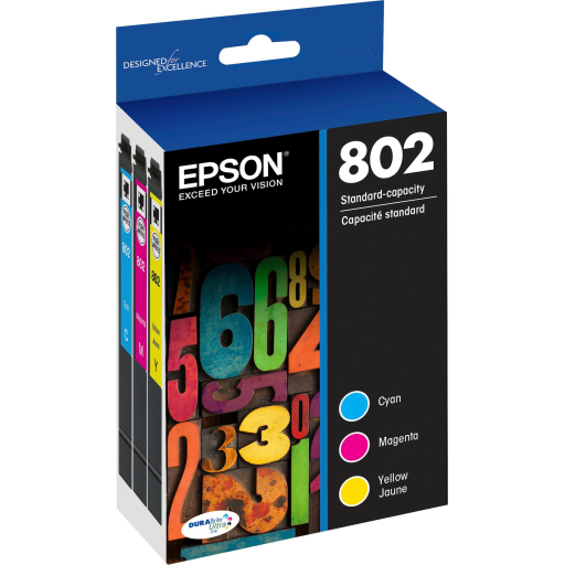 T802520S Epson 802 Color Original Ink Cartridge - Vonex