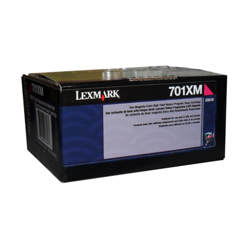 Lexmark CS/CX510 Magenta Return Programme 4K Toner Cartridge Part no.: 70C1XM0 Lexmark