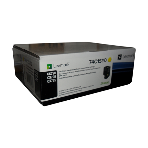 Lexmark 74C1SY0 CS720,CS/CX725 Yellow Return Program 7K Toner Cartridge Lexmark