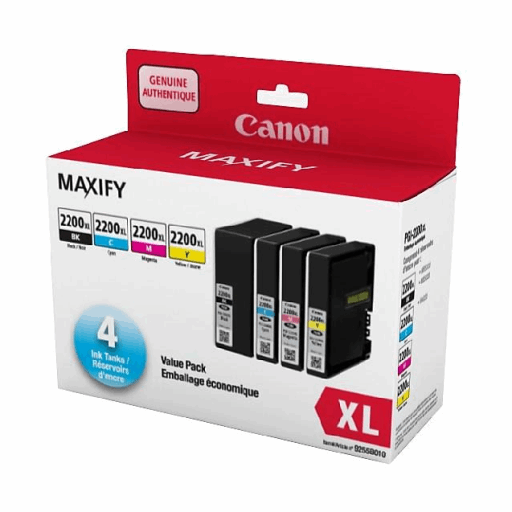 PGI-2200XL Black, Cyan, Mangenta & Yellow SKU 9255B010 Canon