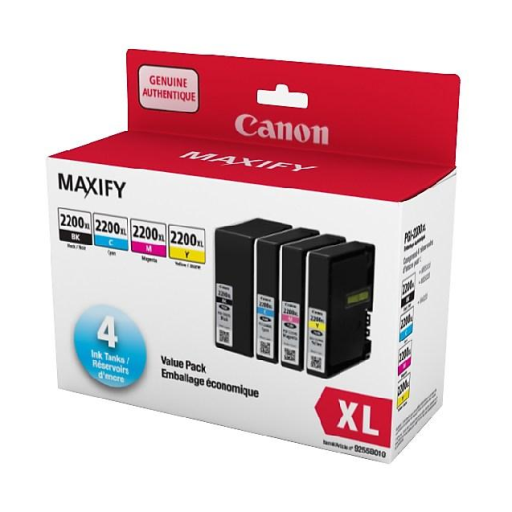 PGI-2200XL Black, Cyan, Mangenta & Yellow SKU 9255B010 Canon