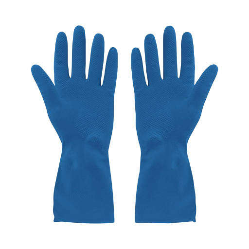 Rubber Gloves Silverlined? Blue Small Extended Cuff- (12 pair) Globe Commercial Products