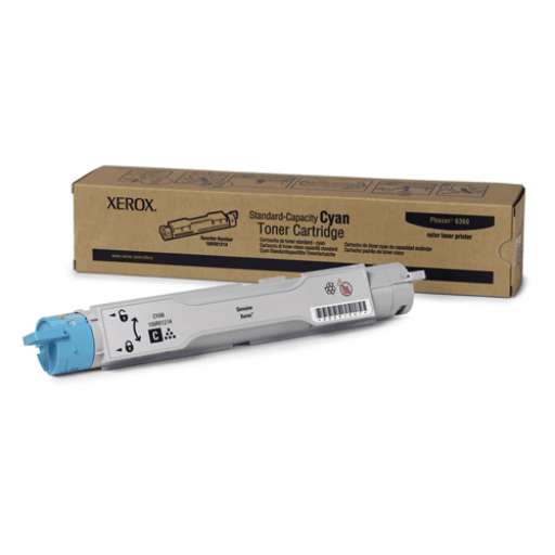 106R01214 Cyan Standard Capacity Toner Cartridge, Phaser 6360 – – Laser – Xerox