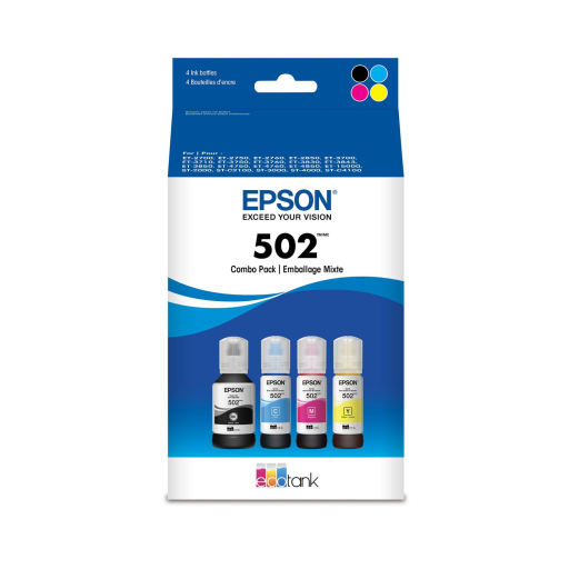 EPSON T502 Dye Color Black and Color Combo Pack / ET-2700, ET-2750, ET-3700, ET-3750, ET-4750 Epson