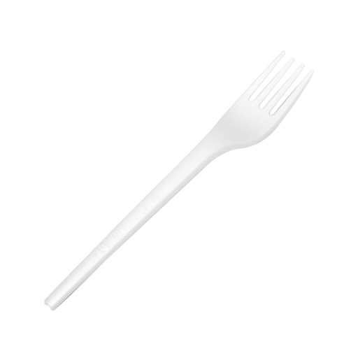 Compostable Forks - 6.25"H, White, CPLA, 100 per pack Globe Commercial Products