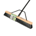 24" Assembled Wood Block Commercial push broom w/Medium Fibers  and 54" metal handle Globe Commercial Products