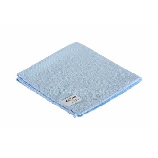 16"x16" Microfiber Cloth 240GSM Blue (Pack of 10) Globe Commercial Products