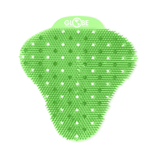 Aqu?s Heavy-Duty Anti-Splash Urinal Screens ? Green Apple (Pack of 2) Globe Commercial Products