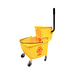 35 QT Sidepress Buckets and Wringer Yellow Globe Commercial Products