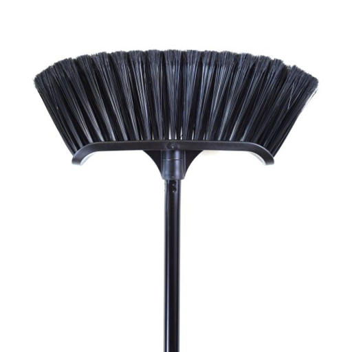 14" Spartan Premium Curved Magnetic Broom w/ 48" Metal Handle Globe Commercial Products