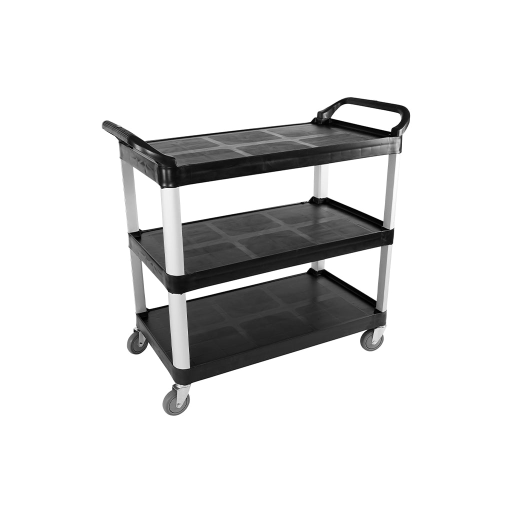 Utlity Cart Large- Black 40"L x 19.75"W x 37H Globe Commercial Products
