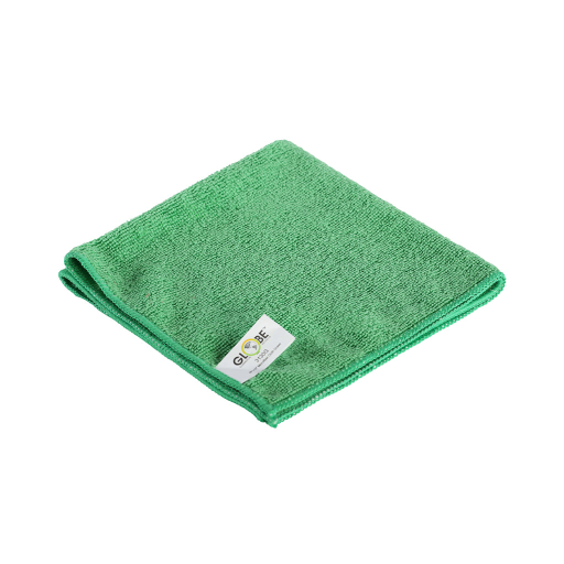 16"x16" Microfiber Cloth 240GSM Green (Pack of 10) Globe Commercial Products