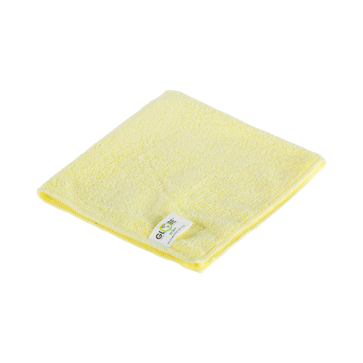 14"x14" Microfiber Cloth 240GSM Yellow (Pack of 10) Globe Commercial Products