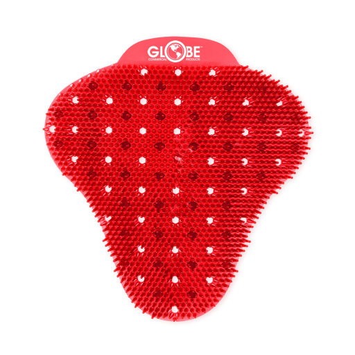 Aqu?s Heavy-Duty Anti-Splash Urinal Screens ? Red Tropical Fruit (pack of 2) Globe Commercial Products