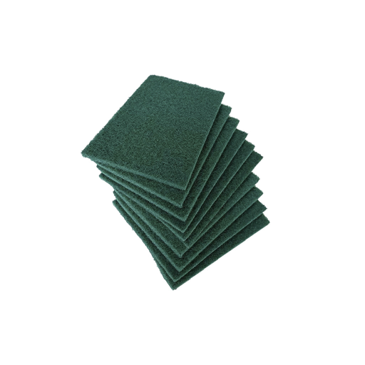 6"x9" H.D. Green Scouring Pad 10-PACK Globe Commercial Products