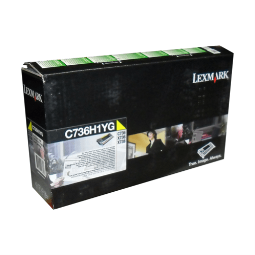 Lexmark C/X736,X738 Yellow Return Program 10K Toner Cartridge – – Non Moving – Lexmark