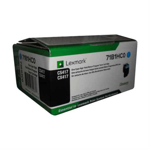 Lexmark CS/CX417, 517 Cyan Return Programme 3.5K Toner Cartridge Part no.: 71B1HC0 – – Non Moving – Lexmark