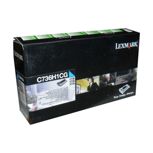 Lexmark C/X736,X738 Cyan Return Program 10K Toner Cartridge – – Non Moving – Lexmark