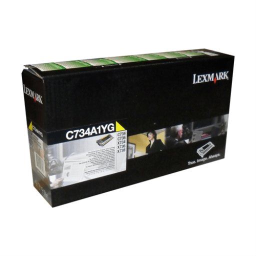 Lexmark C/X734,746,X738 Yellow Return Program 6K Toner Cartridge – – Non Moving – Lexmark