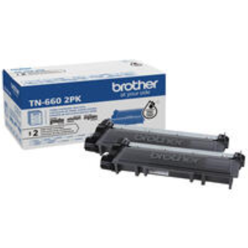 Brother Genuine TN660 2PK High-Yield Black Toner Cartridge Multipack Brother