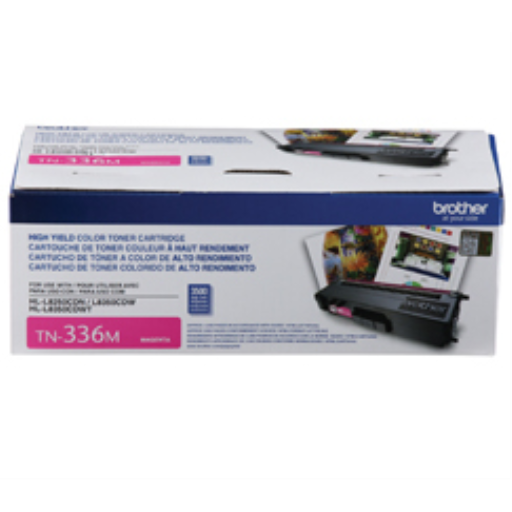 Brother TN336M Magenta Toner Cartridge, High Yield Brother